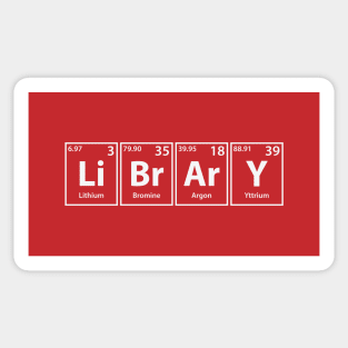 Library (Li-Br-Ar-Y) Periodic Elements Spelling Sticker